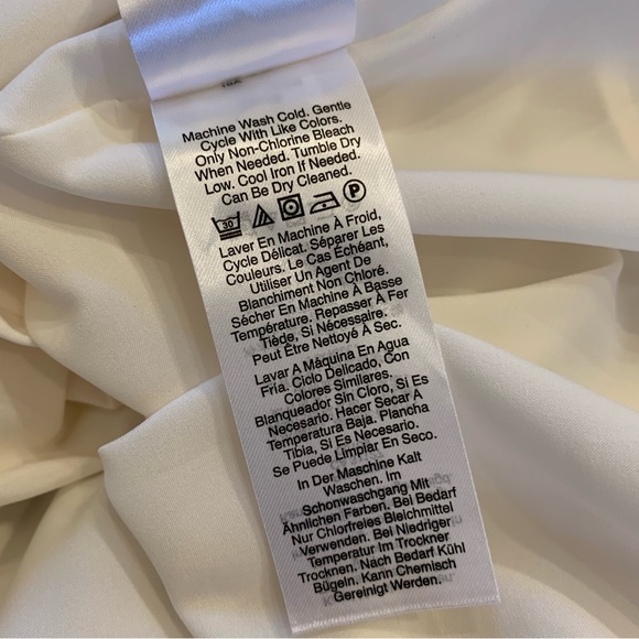 Donna Karan New York | Water Garden Polka Dot Tent Midi Dress Cream Black Blush - Picture 7 of 7